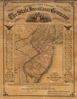 Old State Map of New Jersey - 1863 State Insurance Co.
