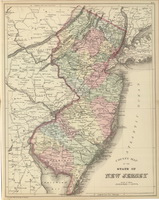 Old State Map of New Jersey - 1882 Mitchell