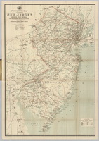 Old State Map of New Jersey - 1904 Post Route