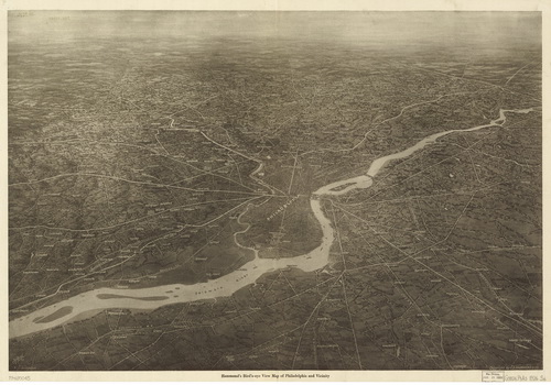 Bird's Eye View of Philadelphia PA, 1926