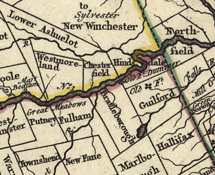 1780 Romans VT State map detail