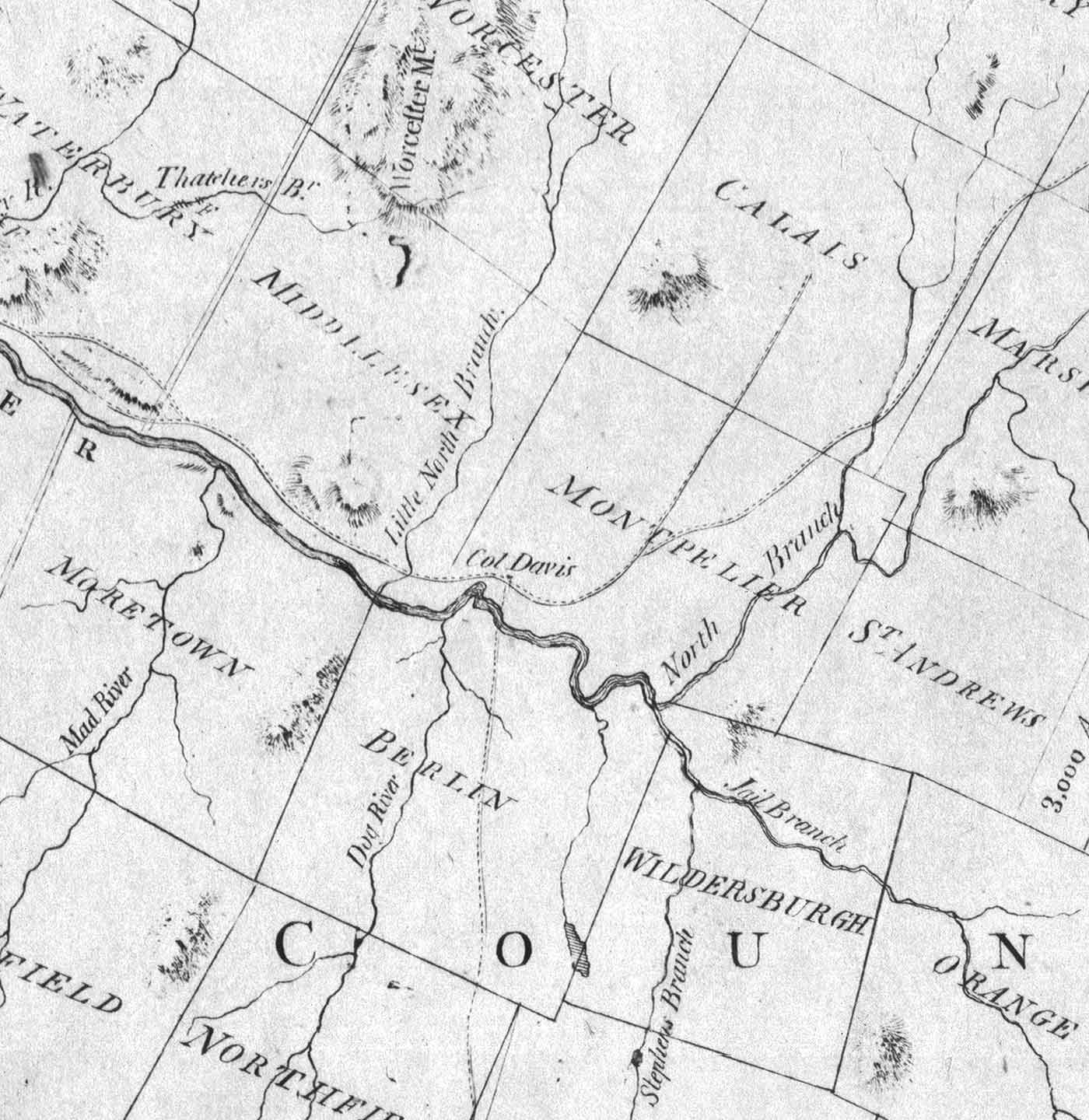 1780 Romans VT State map detail