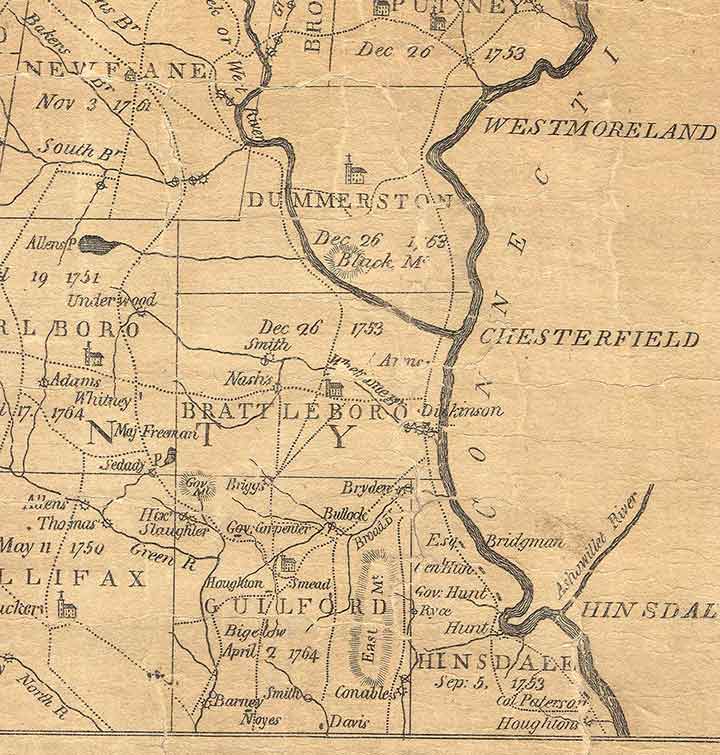 1780 Romans VT State map