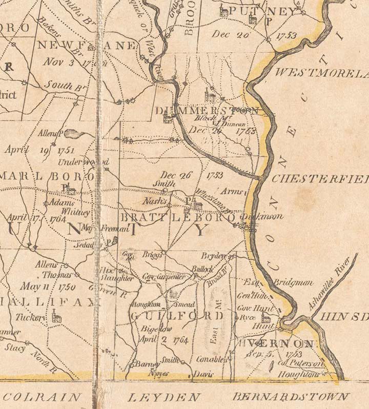 1780 Romans VT State map