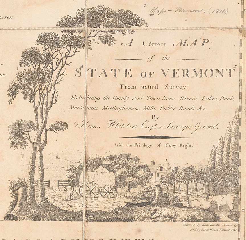 1780 Romans VT State map detail