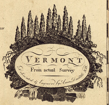 1780 Romans VT State map detail